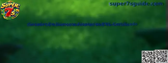 Gerador De Números Aleatórios RNG Certificado Super 7s
